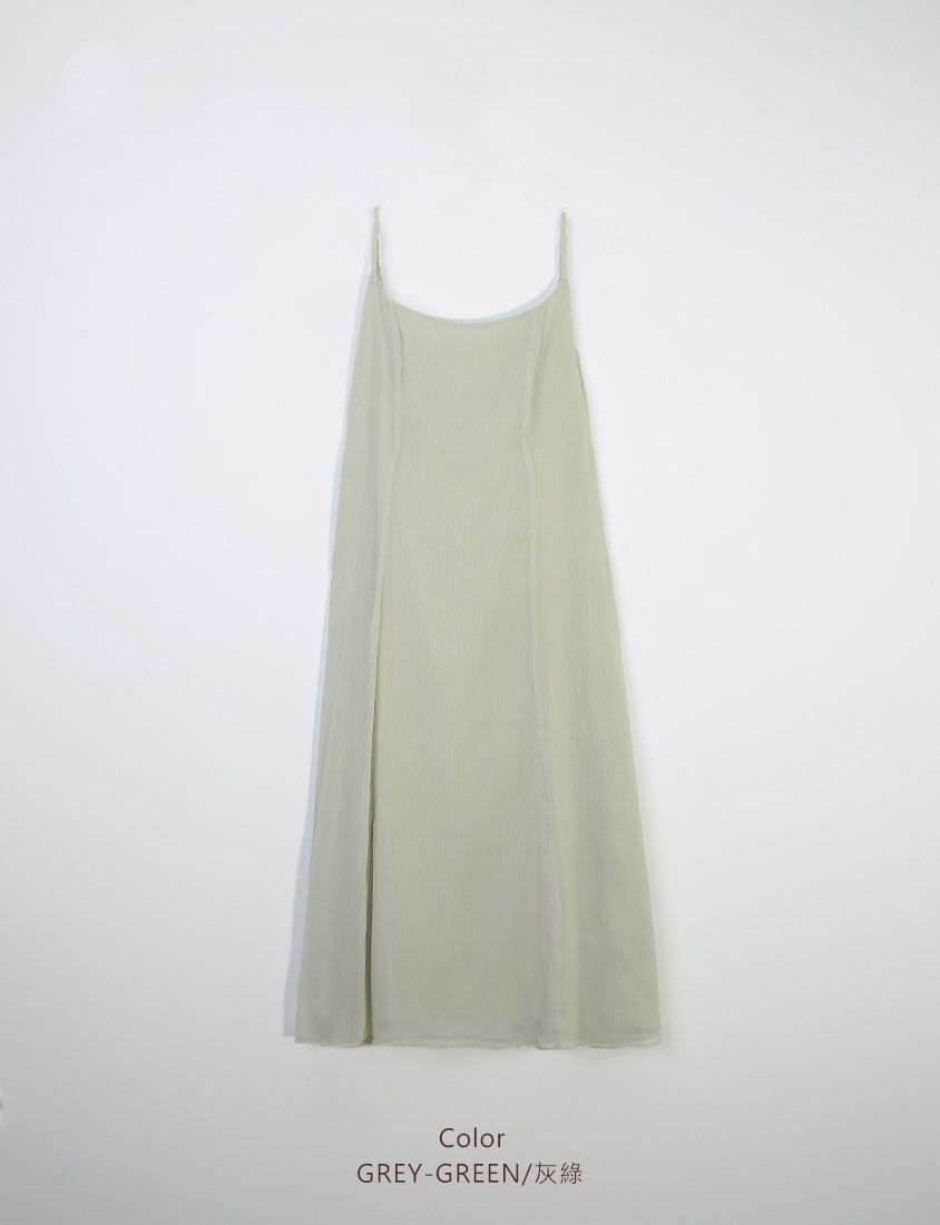 MISS. Ethereal Double Layer Sheer Adjustable Plus Size Maxi Dress