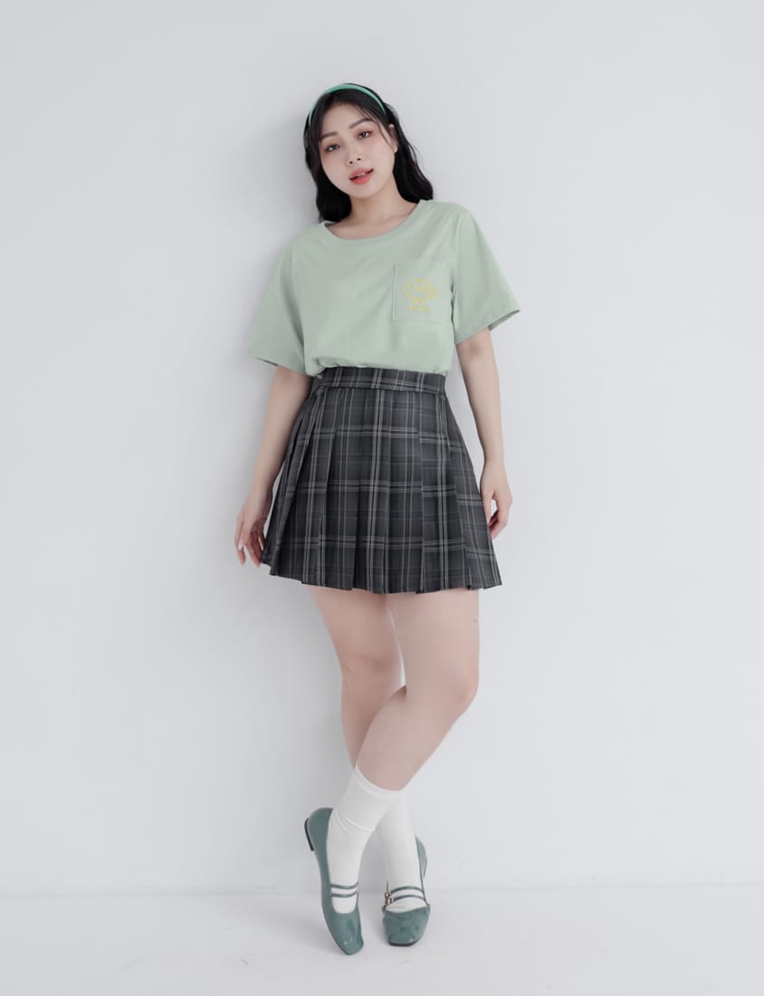 EAT ME Fried Chicken Pocket Plus Size Embroidery Tee