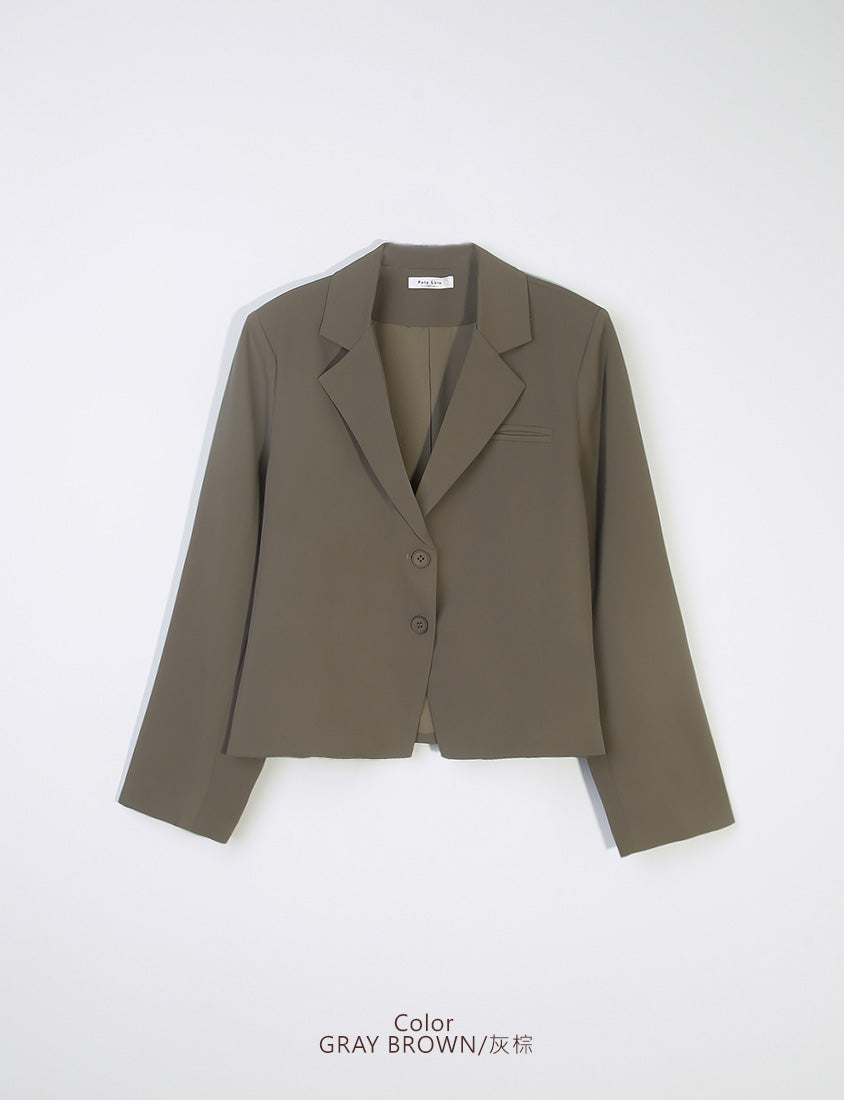 MISS. Elegant Plus Size Long Sleeve Blazer