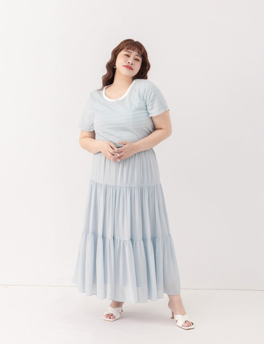 Multi-Layered Romantic Plus Size Chiffon Skirt
