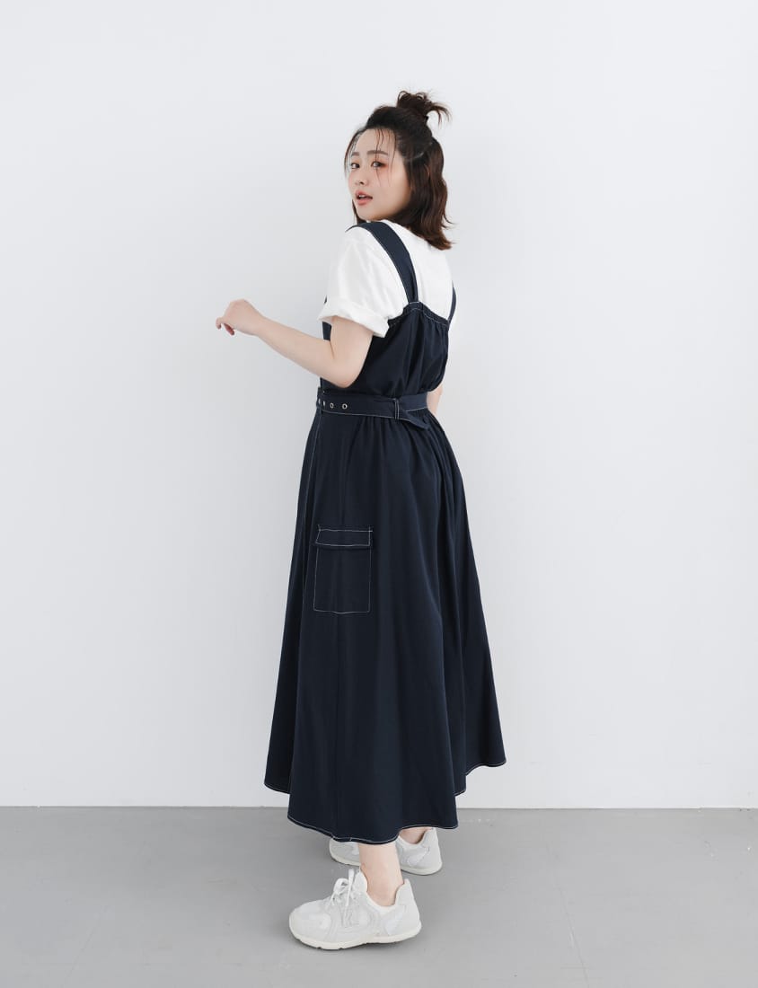 Cotton Linen Faux Button Slimming Panel Plus Size Camisole