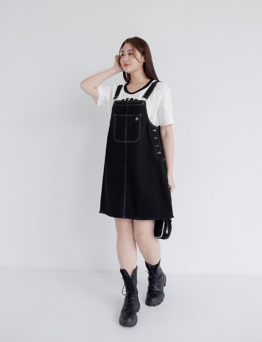 CHEERFUL Fuzzy Color-Block Plus Size Tee