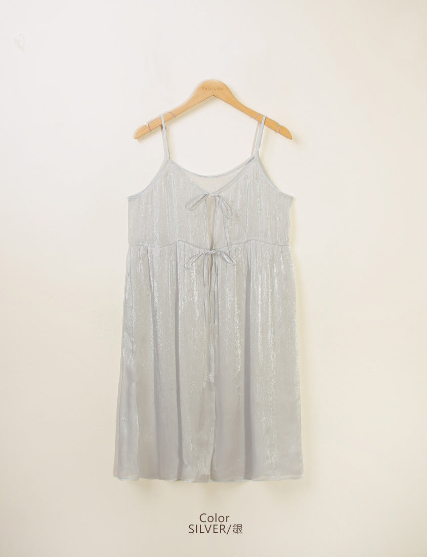 Shimmer Textured Plus Size Cami Maxi Dress