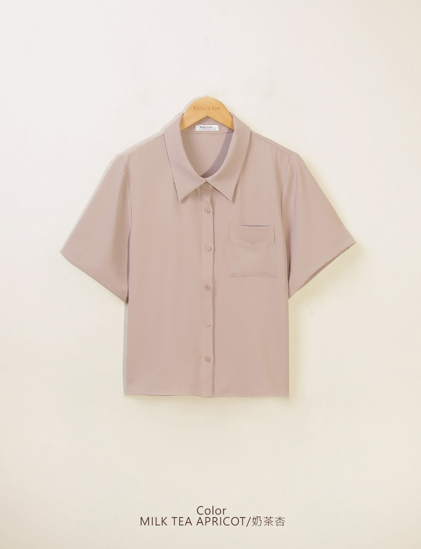 MISS. Silky Cool Morandi Colors Plus Size Shirt