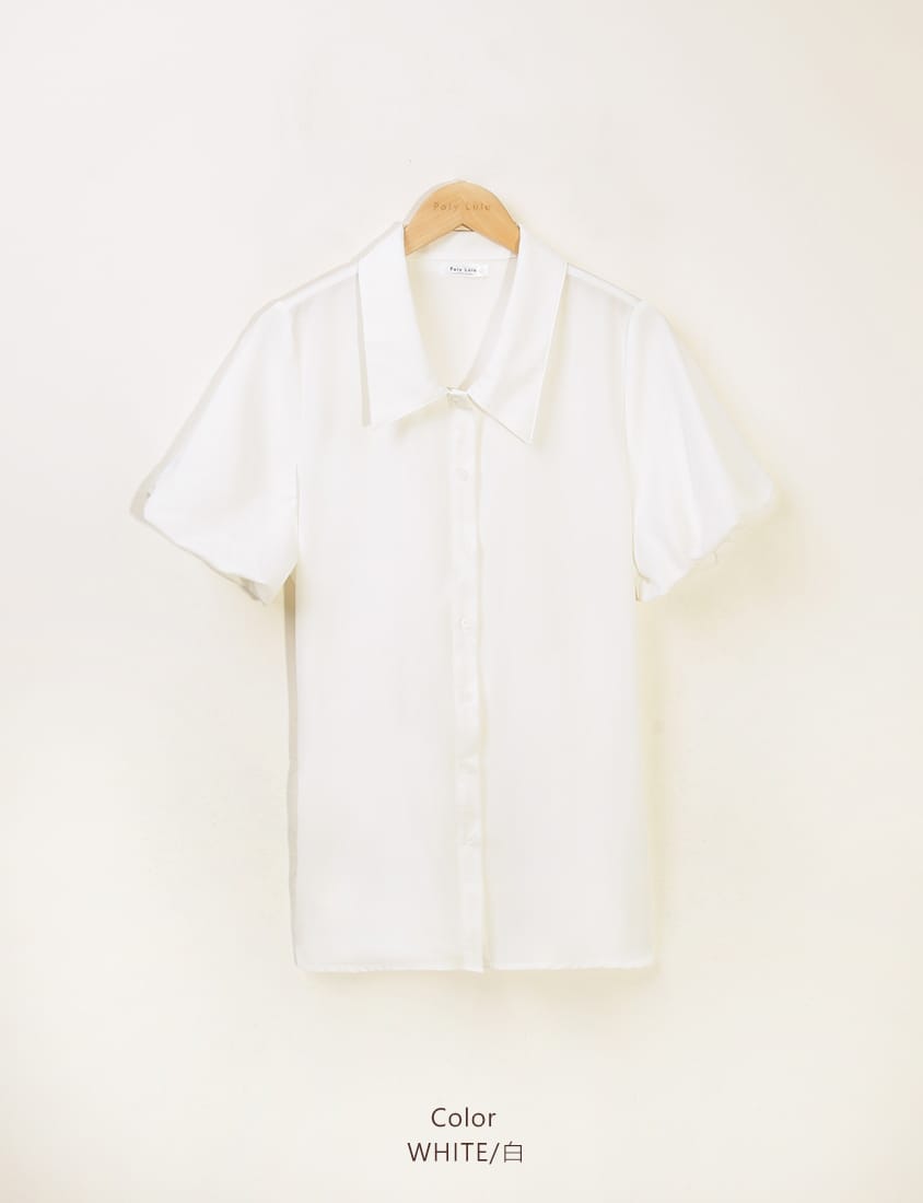 MISS. Elegant Puff Sleeve Plus Size Blouse