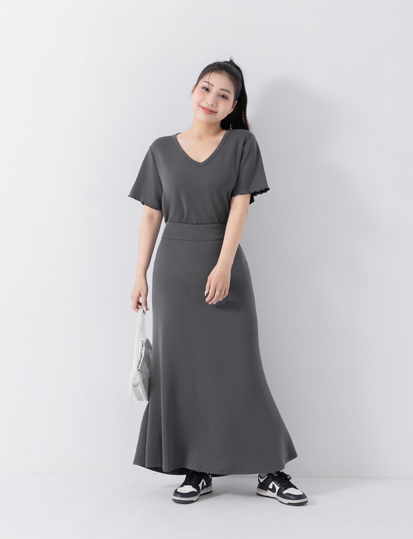 COOL PRO+ Slimming Mermaid Plus Size Maxi Skirt