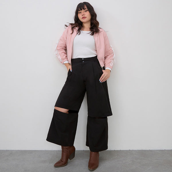 High Waist Convertible Plus Size Utility Pants