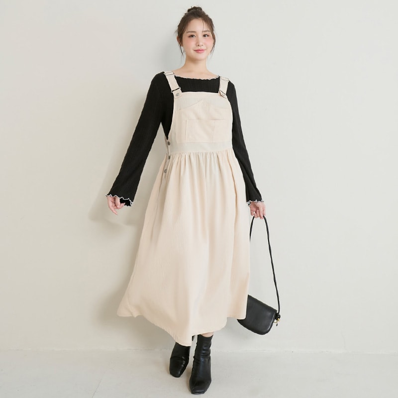 Adjustable Crinkled Utility Pockets Plus Size Cami Dress