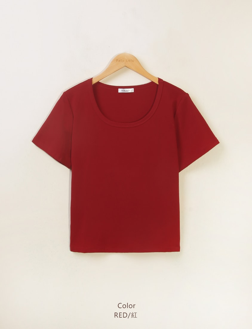 U-Neck Multicolor Plus Size Comfy Slim Tee