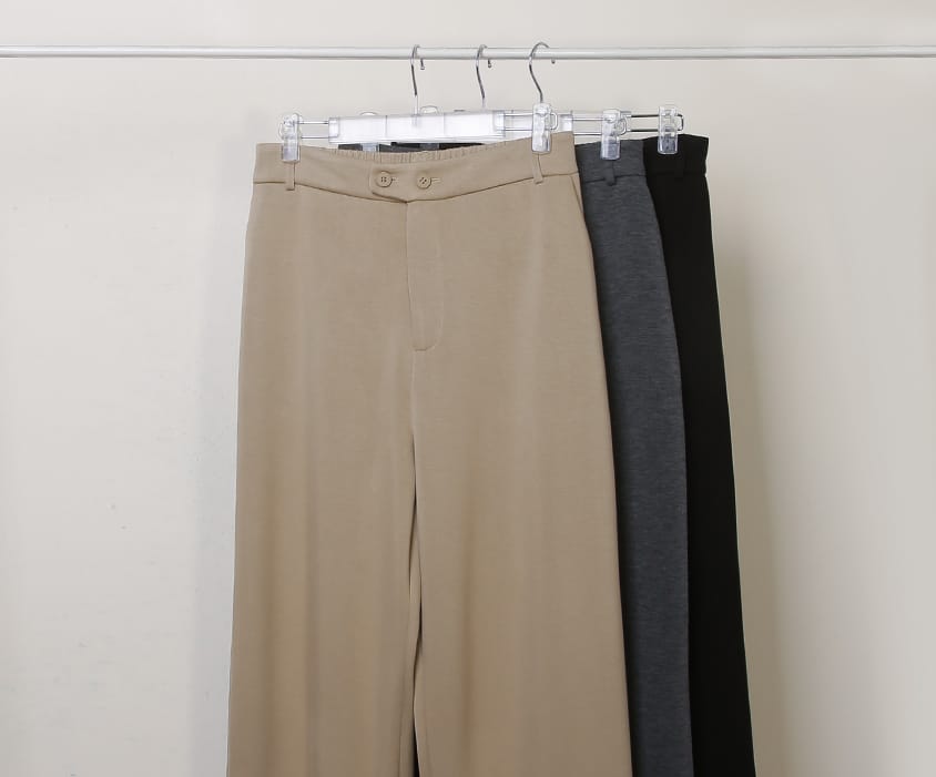 Miss. Space Cotton Back-Elastic Plus Size Straight-Leg Pants