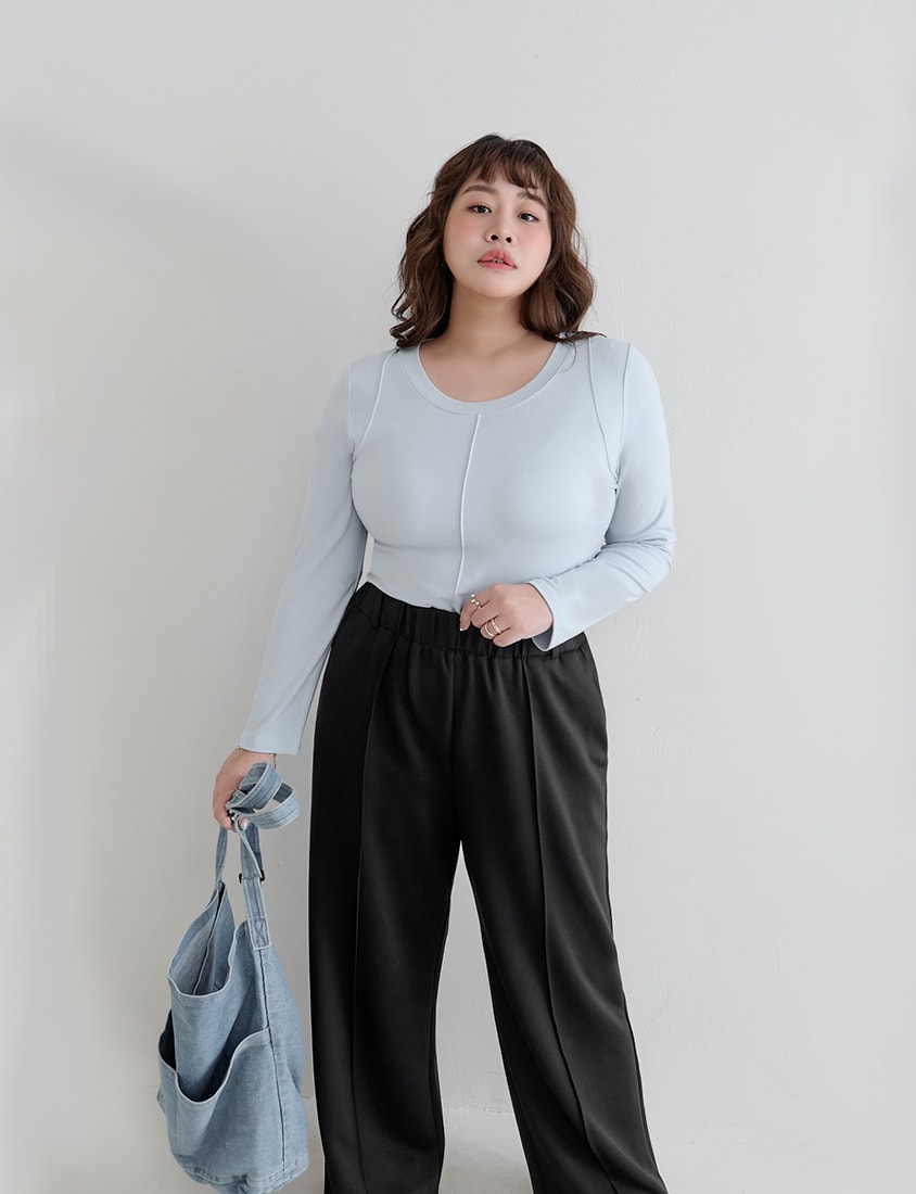 Slimming Cloud Cotton High Waist Plus Size Wide Leg Pants