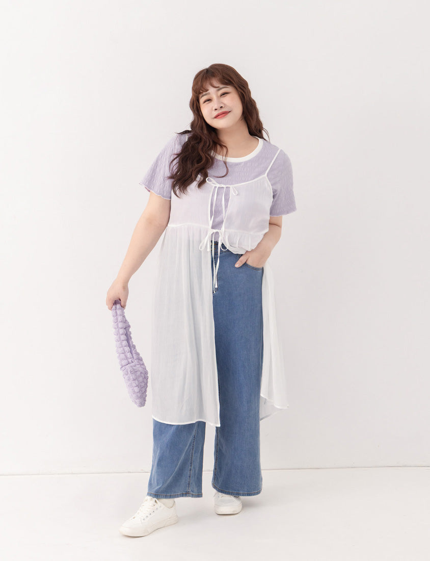 Shimmer Textured Plus Size Cami Maxi Dress