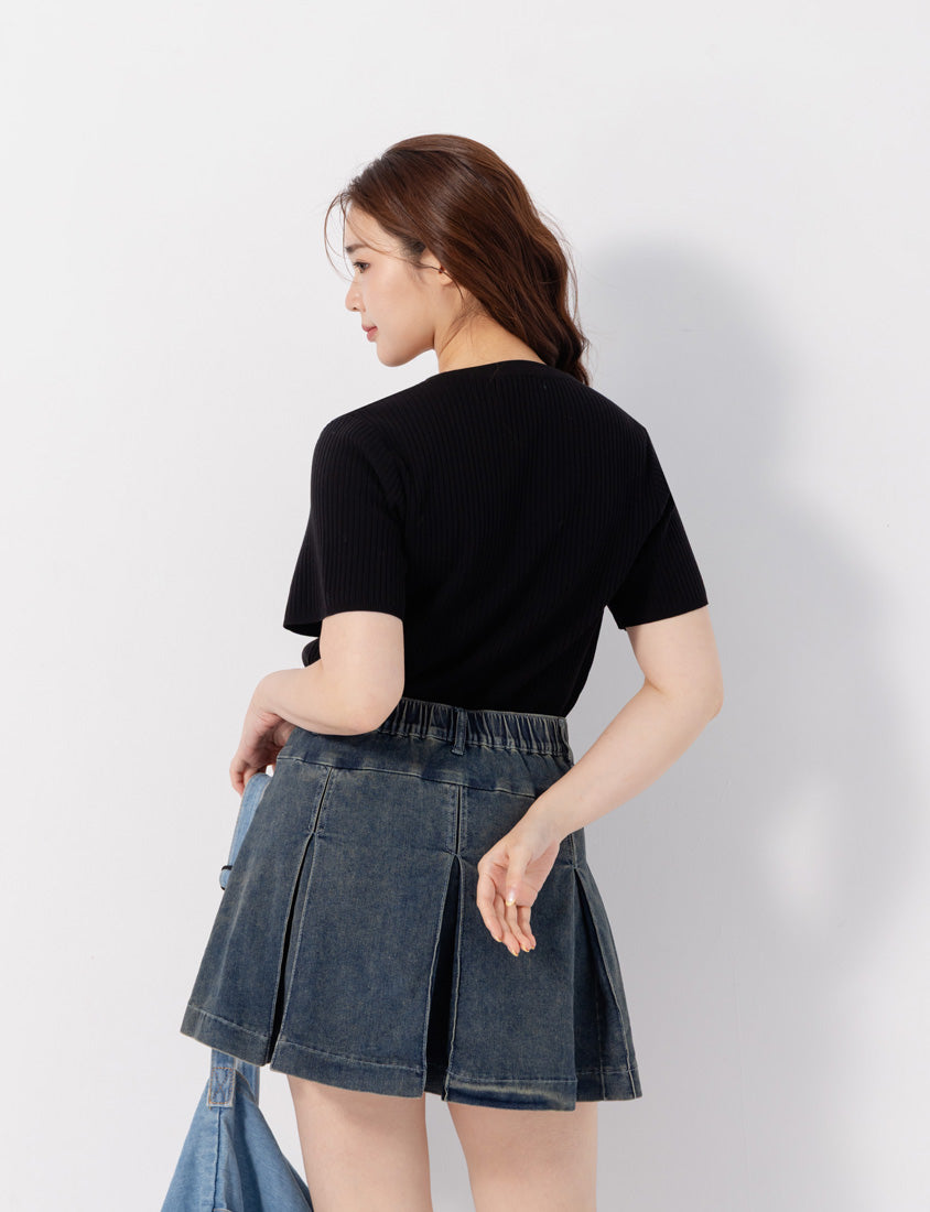 Cooling Lyocell Knit Plus Size Short Sleeve Top