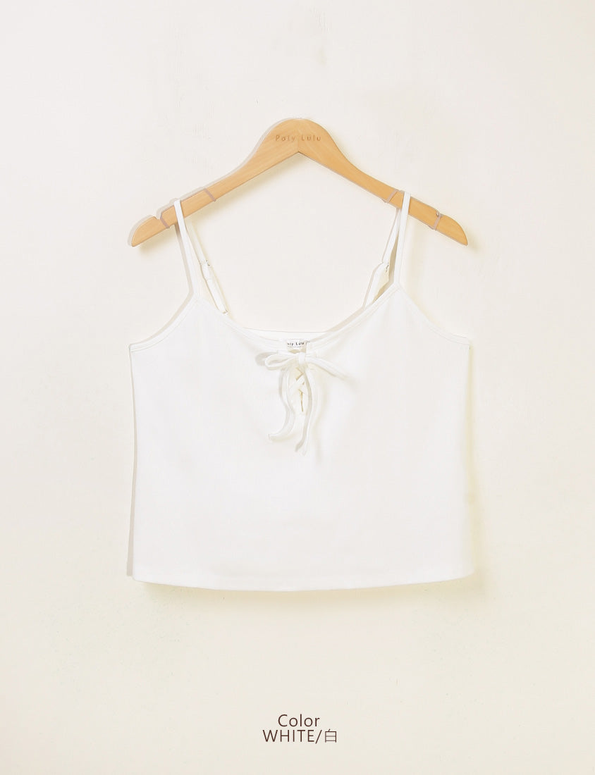 MUA! Ribbed Cross-Tie Adjustable Plus Size Cami Top