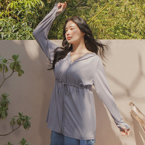 UV PRO+ Cooling Tech Sun Protection Plus Size Longline Jacket
