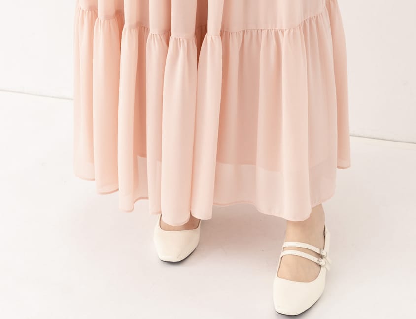 Multi-Layered Romantic Plus Size Chiffon Skirt