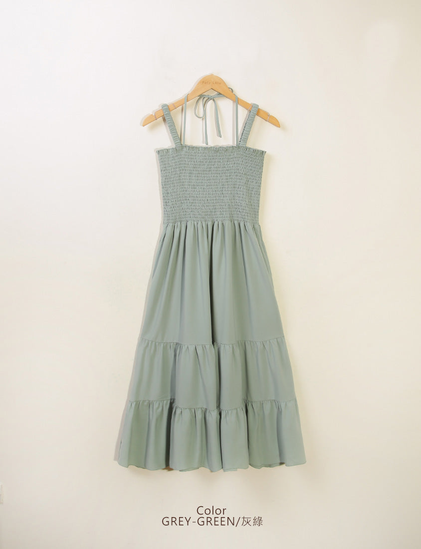 Ruffle Trim Smocked Tiered Plus Size Maxi Dress