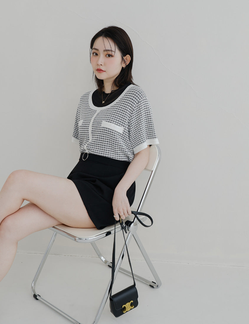 MISS. Latte Series Waistband Twill Plus Size Shorts
