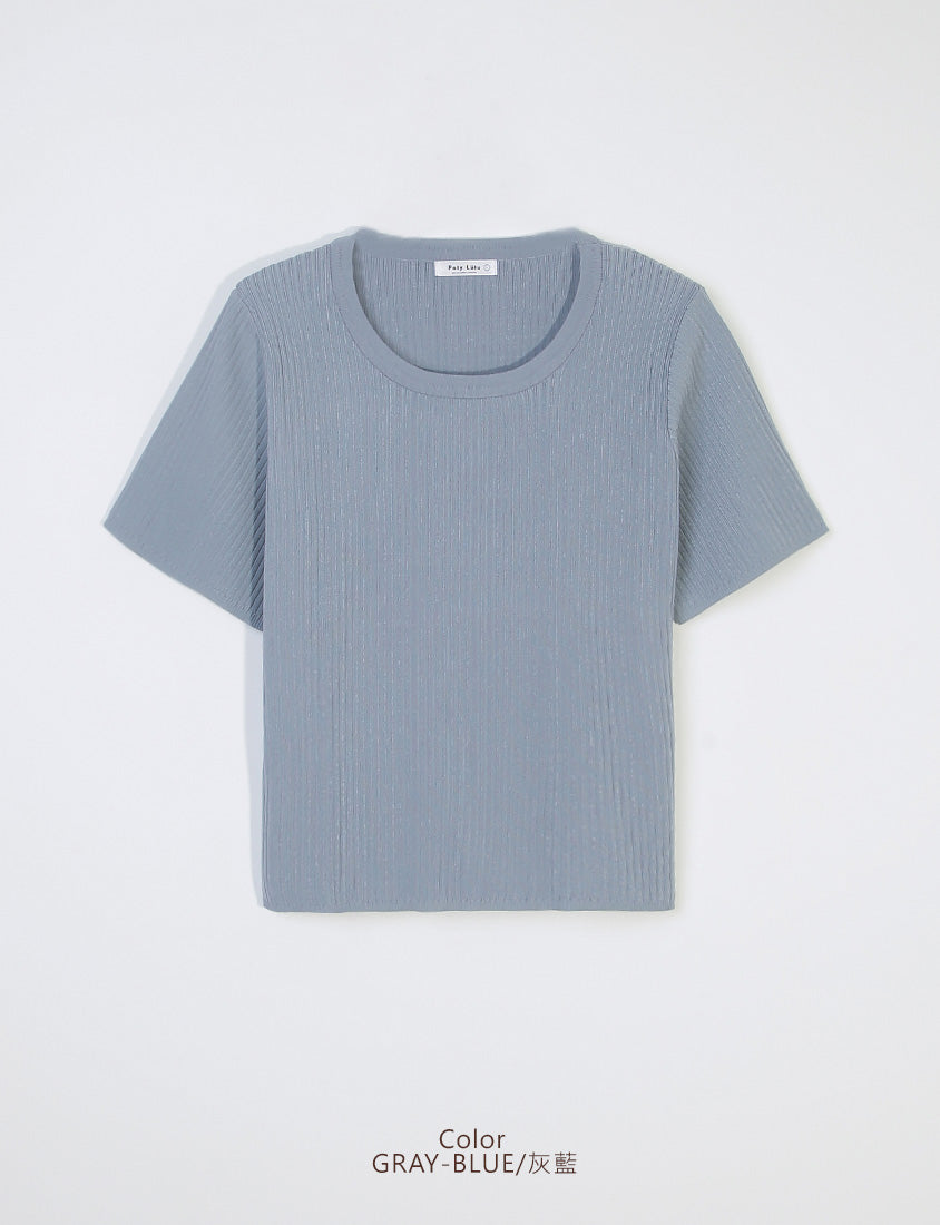 Cooling Lyocell Knit Plus Size Short Sleeve Top