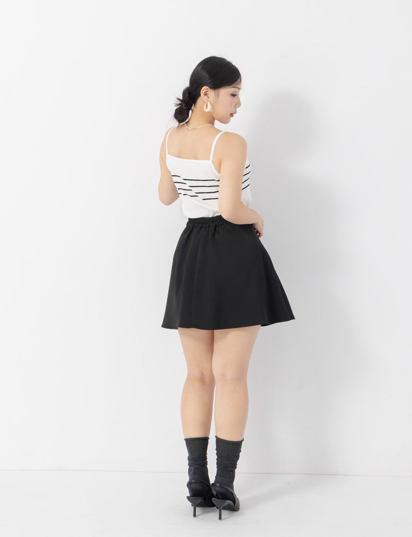 MISS. Contrast Stripe Ice Silk Knit Plus Size Tank Top