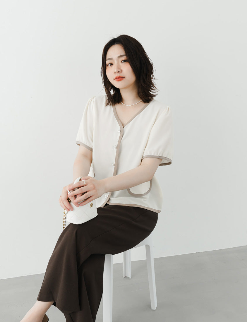 MISS. Cotton Linen Pleated Waist Plus Size Wide Leg Pants