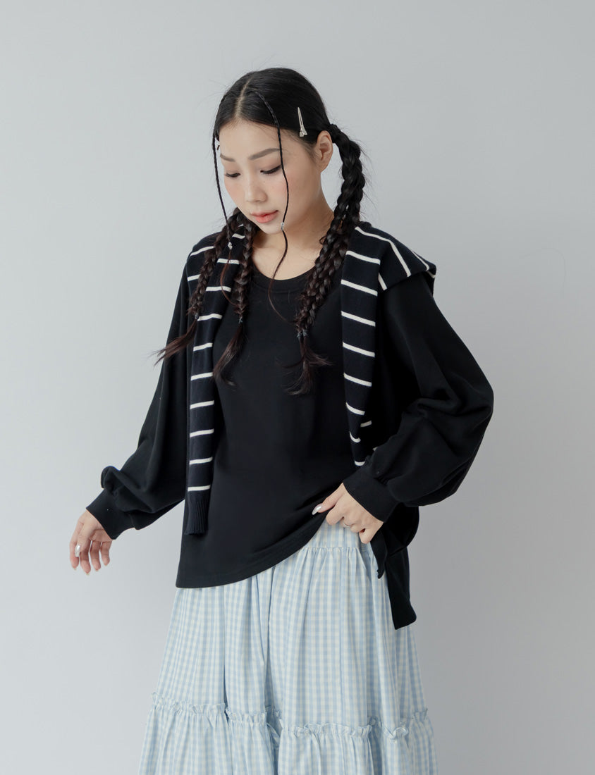 Oversized Cotton Slit Plus Size Sweatshirt (Unisex)