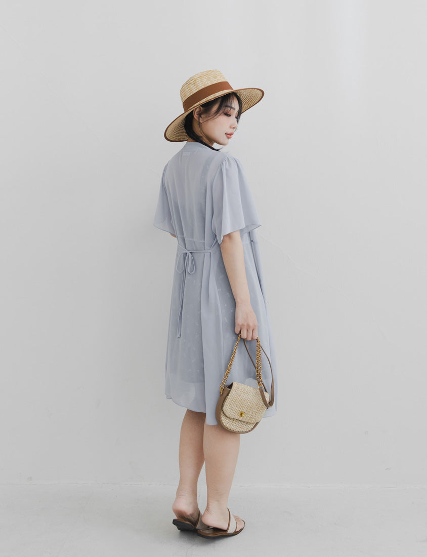 Sheer Vacation-Style Plus Size Long Cover-Ups (with Waist Tie)