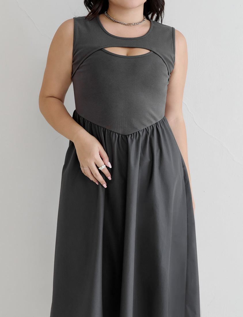 MUA! Hot Front Cut-Out Plus Size Tank Dress