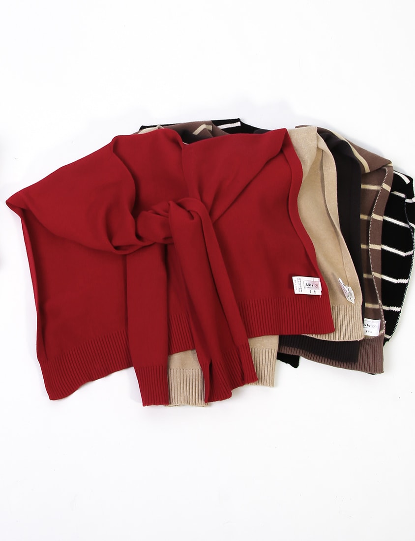 Versatile Multi-Color Knit Shawl