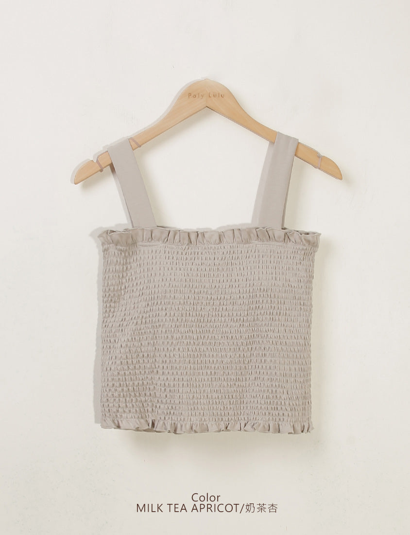 Matte Breezy Bubble Hem Plus Size Bra Camisole (With Padding)