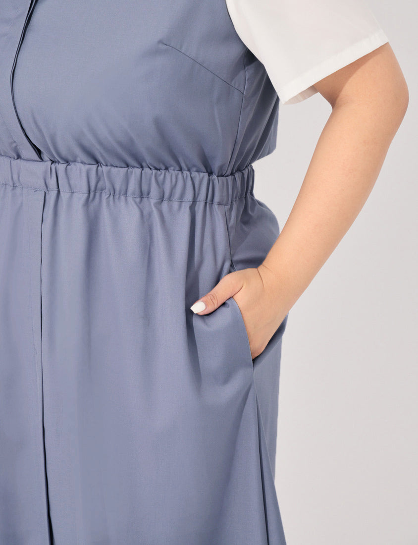 MORE U French-Style Back Cut-Out Plus Size Dress