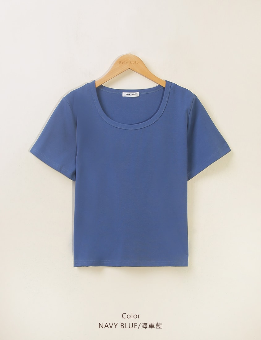 U-Neck Multicolor Plus Size Comfy Slim Tee