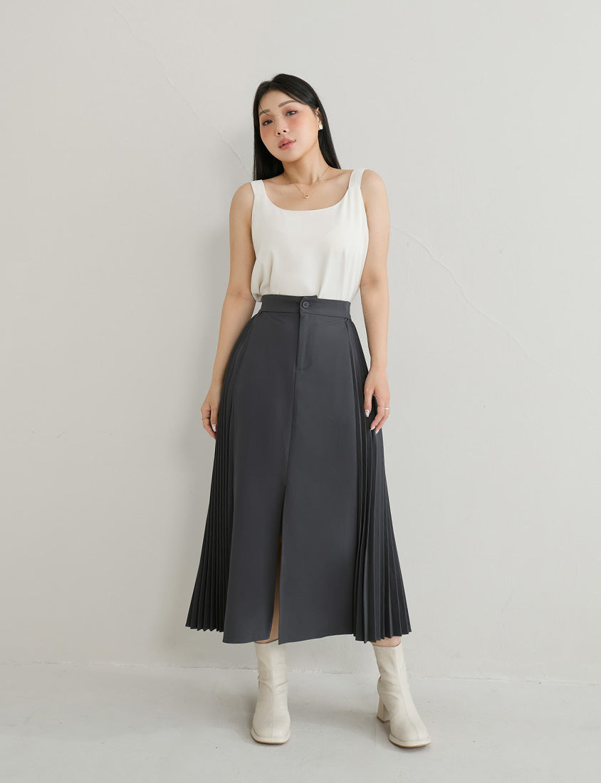 MISS. Two Way Reversible Matte Chiffon Plus Size Tank Top