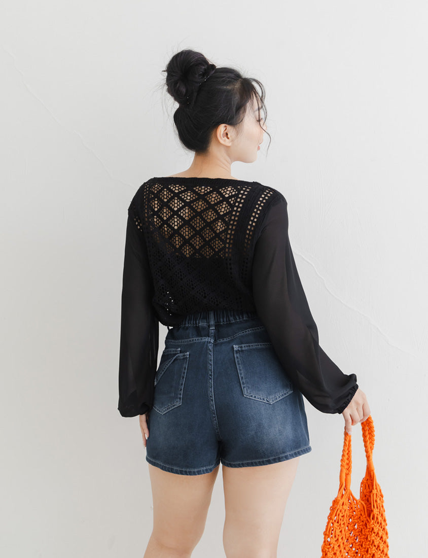 Bohemian Sheer Knit Plus Size Cover Up
