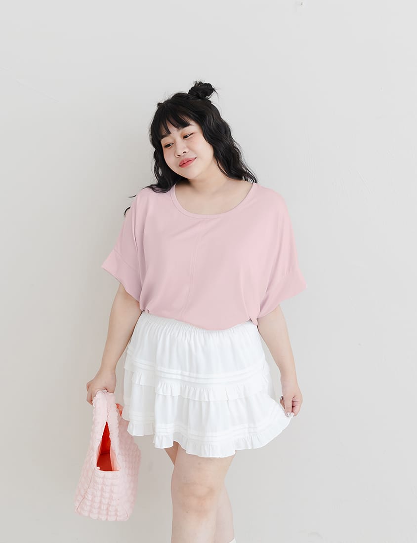 COOL PRO+ Contrast Stitch Plus Size Batwing Tee