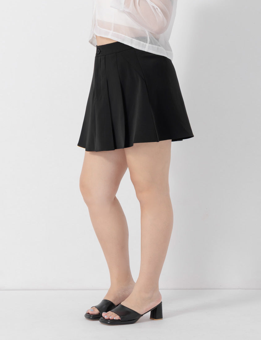 MISS. Standard Perfect Fit Tailored High Waist Pleated Plus Size Skirt