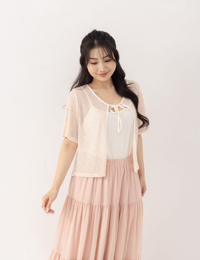 Multi-Layered Romantic Plus Size Chiffon Skirt