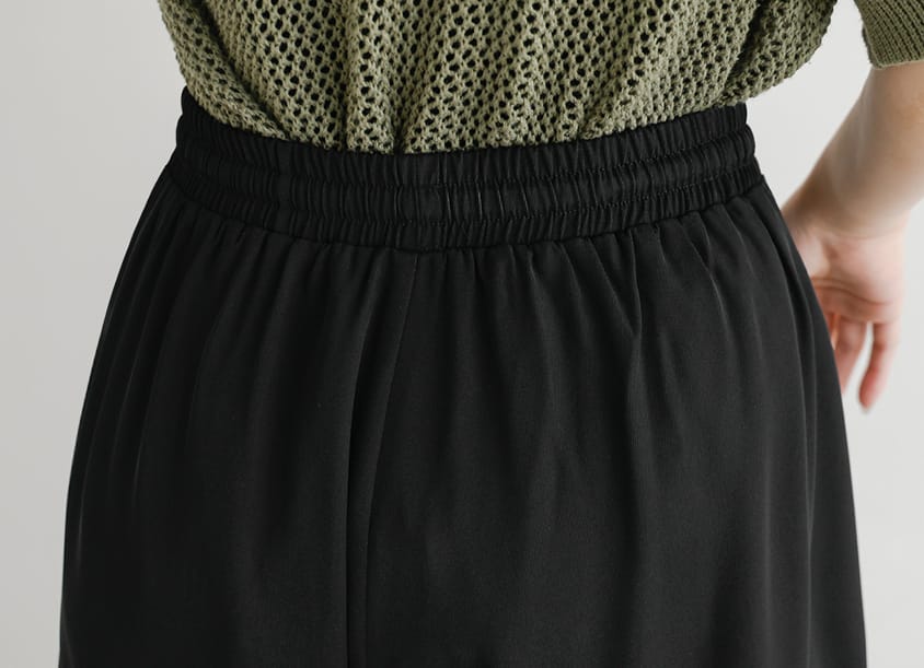 Korean Style Large Pleated Elastic Waist Tie Plus Size Wide Leg Pants