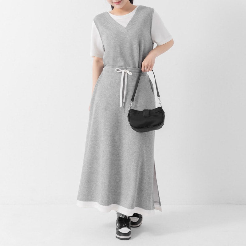 COOL PRO+ Space Cotton Panel Plus Size Maxi Skirt