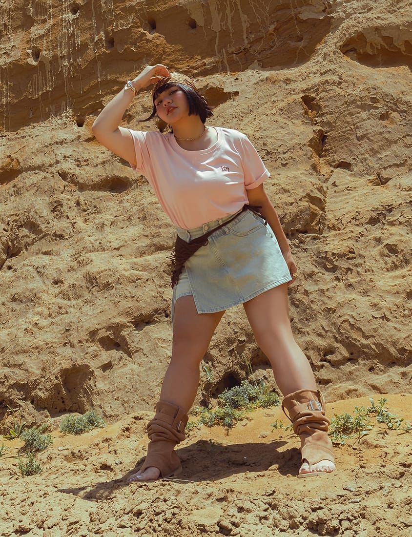 LOVE Soft Color-Block Plus-Size Embroidered Tee