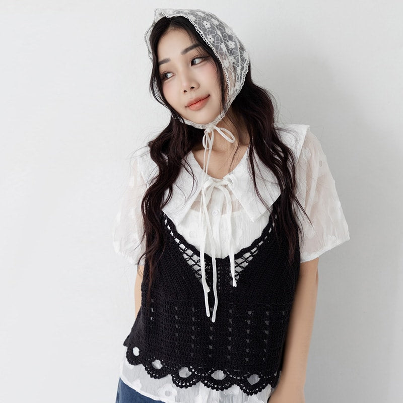 Versatile Crochet Knit Plus Size Vest