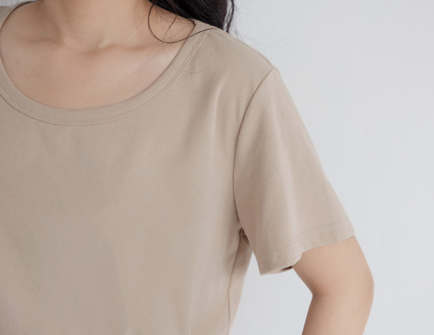 U-Neck Multicolor Plus Size Comfy Slim Tee