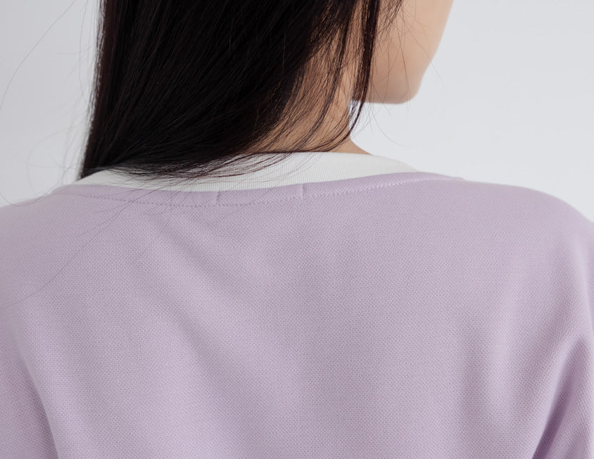 CHEERFUL Fuzzy Color-Block Plus Size Tee