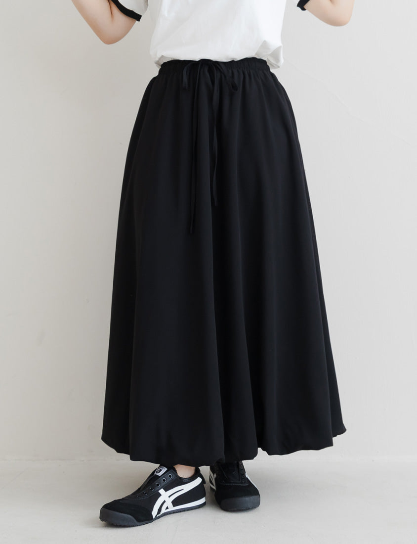 Sweet Cloud Cotton Drawstring Plus Size Maxi Skirt