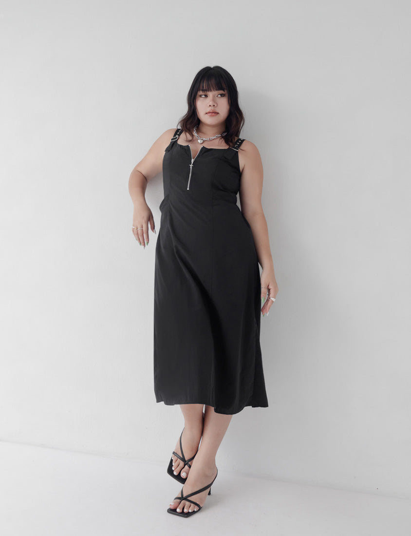 MUA! Adjustable Cargo Zip-Up Plus Size Cami Dress