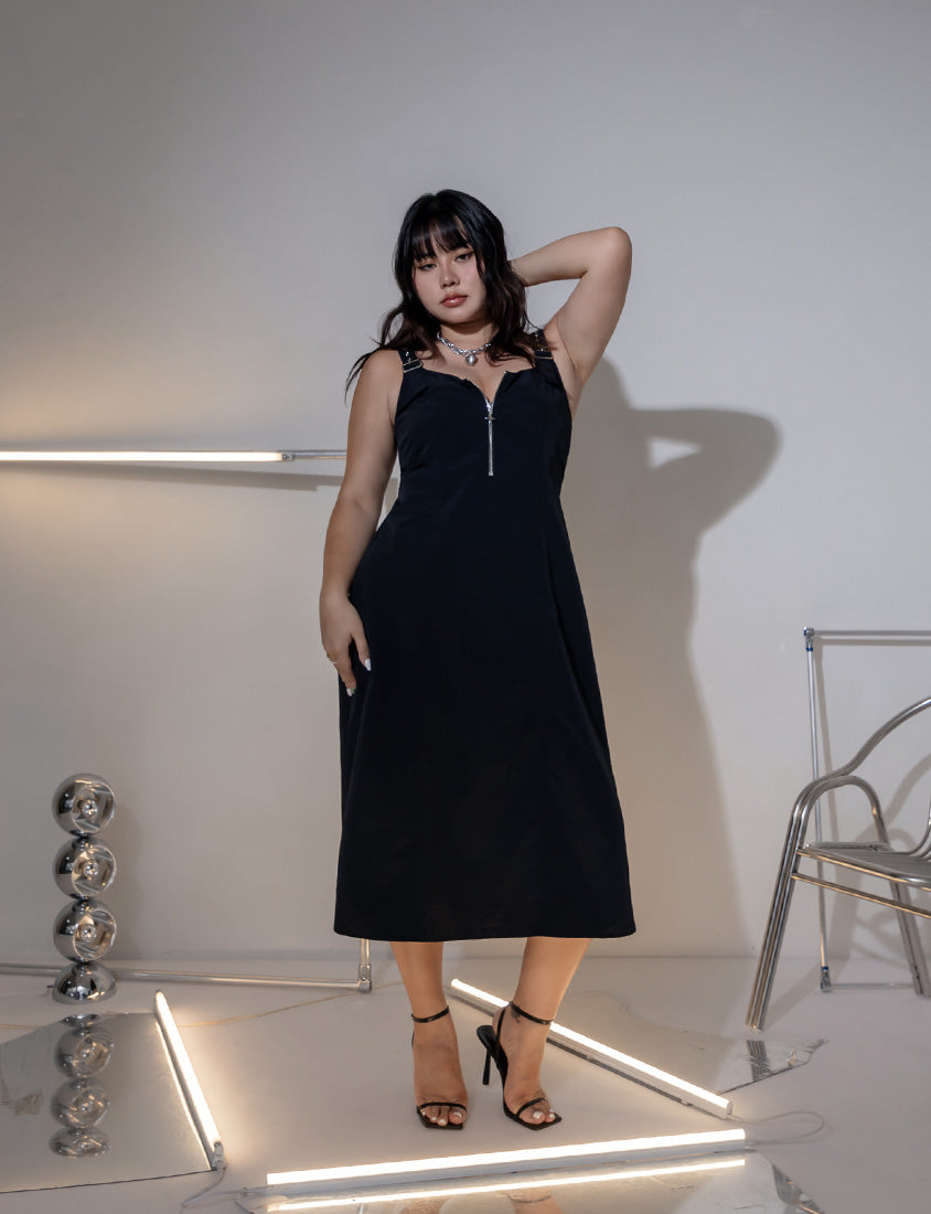 MUA! Adjustable Cargo Zip-Up Plus Size Cami Dress