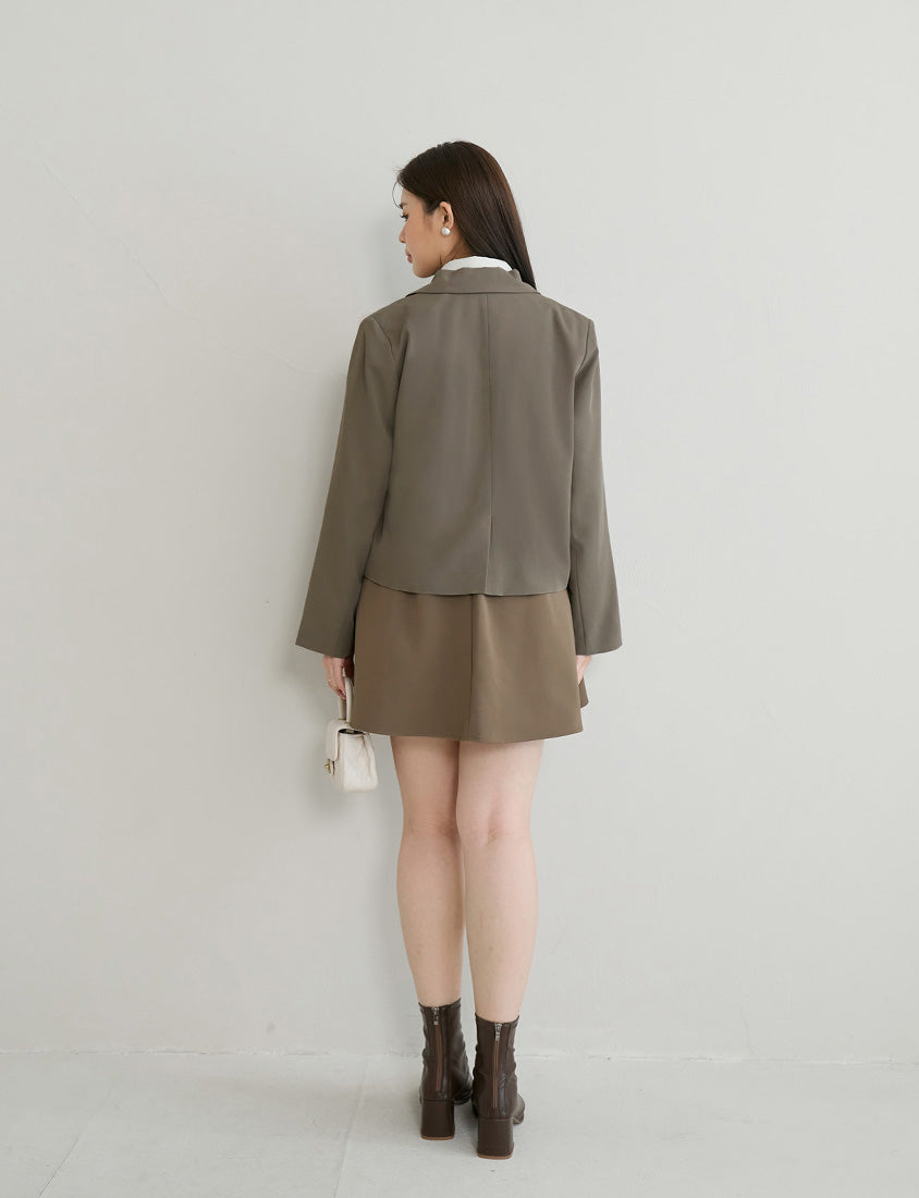 MISS. Elegant Plus Size Long Sleeve Blazer