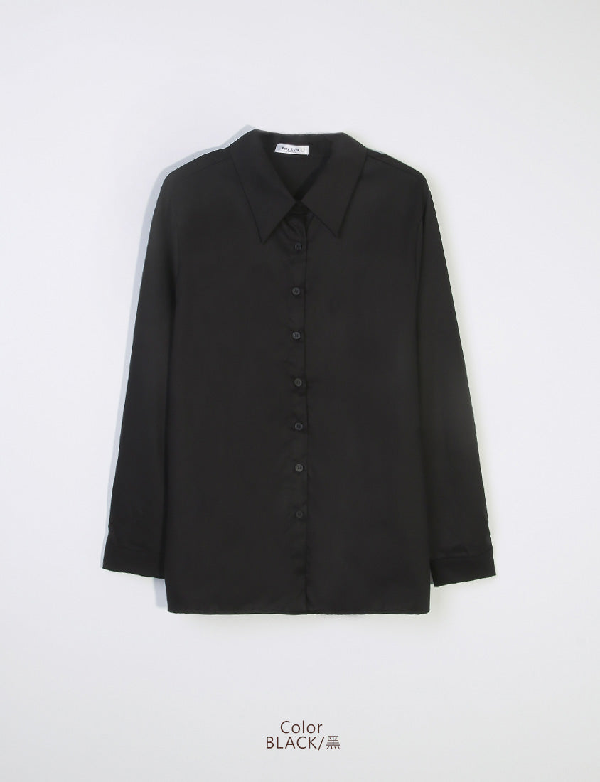 Multi-Color Drop Shoulder Plus Size Boyfriend Oversize Shirt (Unisex)