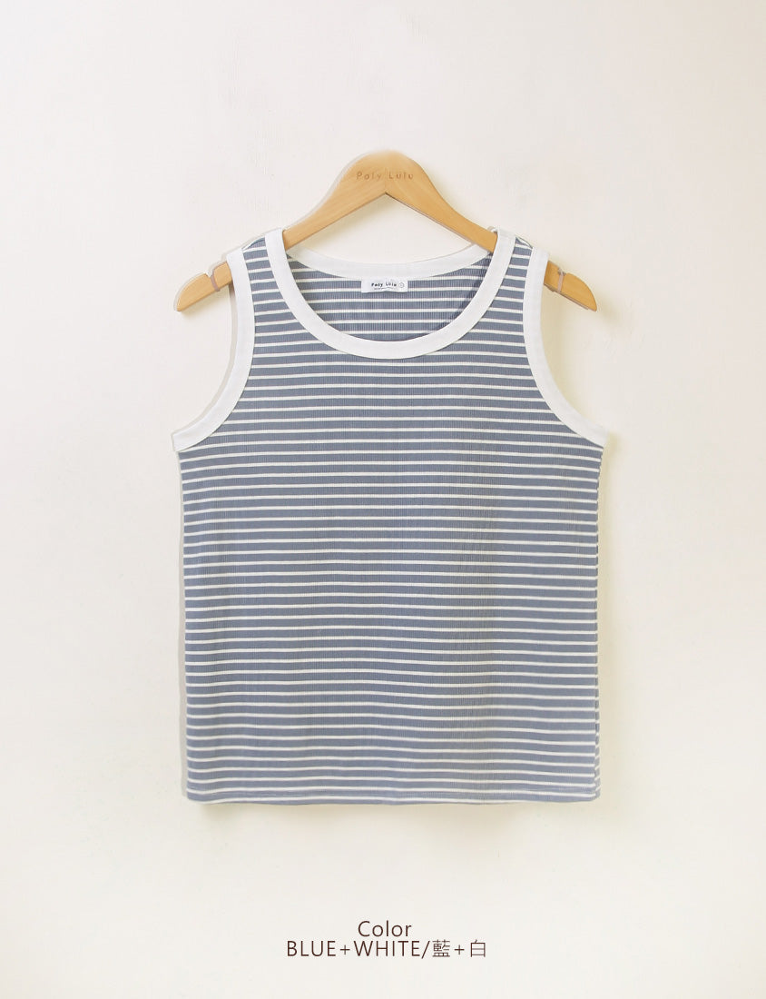 Summer Stripe Colorblock Plus Size Tank