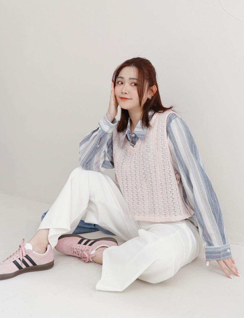 Layered Essential Crochet Tie Plus Size Vest